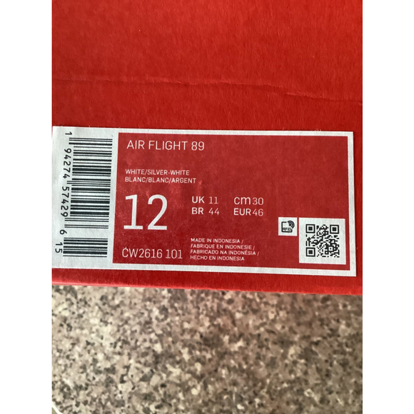 Nike Air Flight ‘89 Size: 12 Color: White / Silver / White main image 10